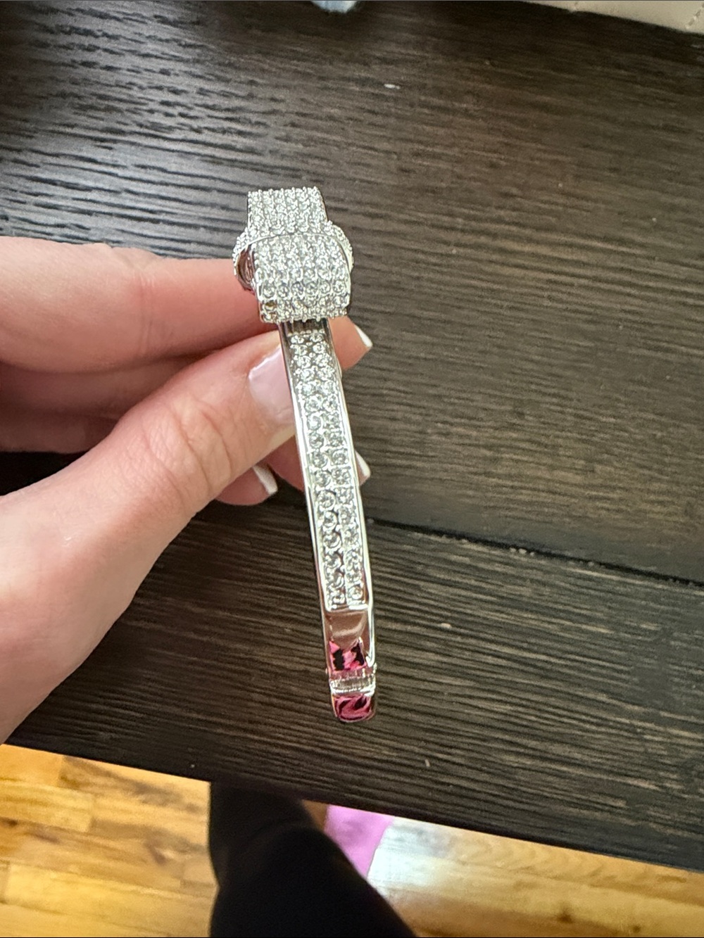 Swarovski Pave Bow Bangle - Picture 4 of 9